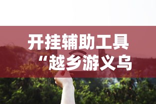 开挂辅助工具“越乡游义乌辅助器下载”详细开挂玩法